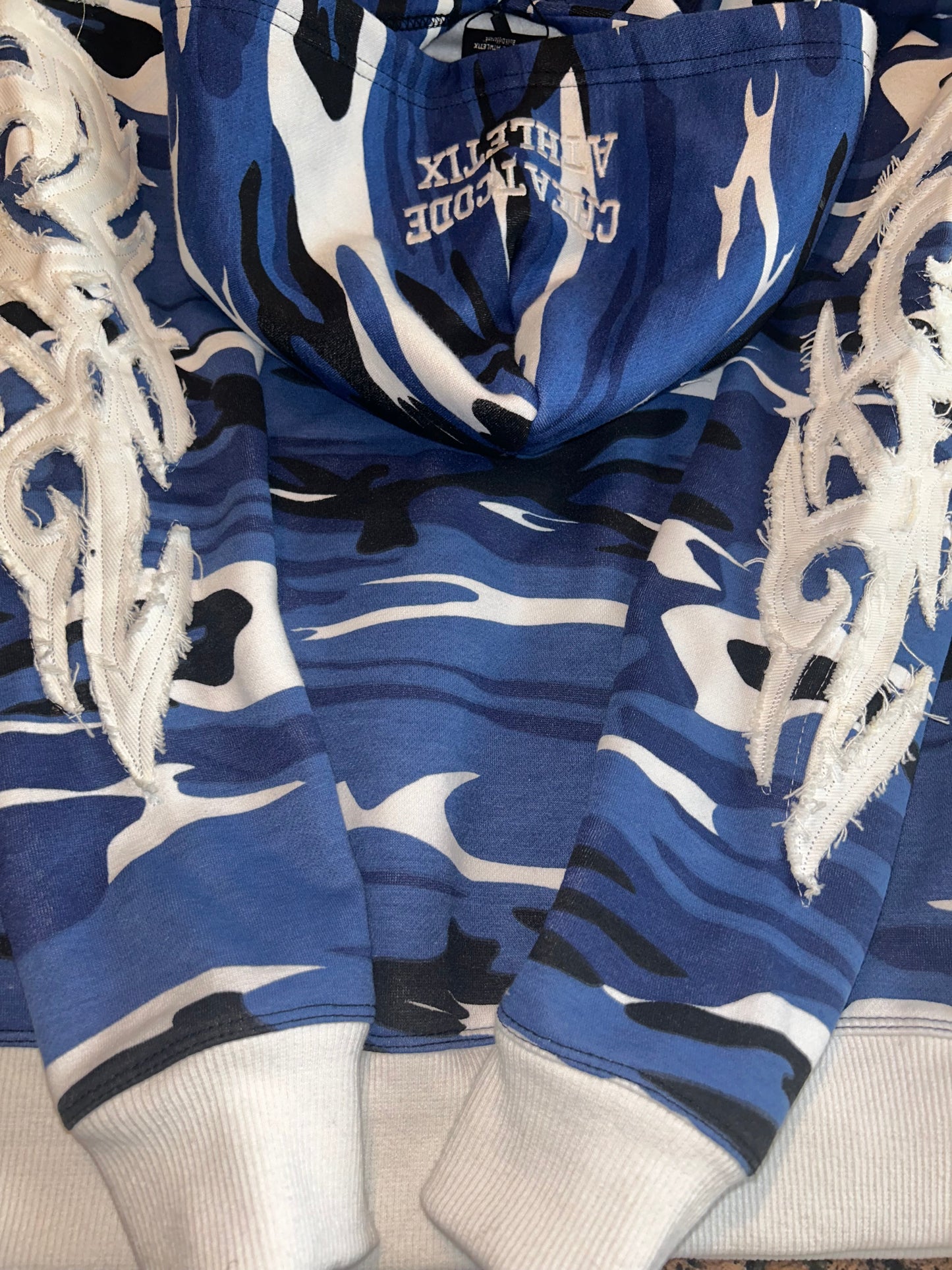 Limited Edition Built Different Heavyweight Hoodie - Blue/White Camo
