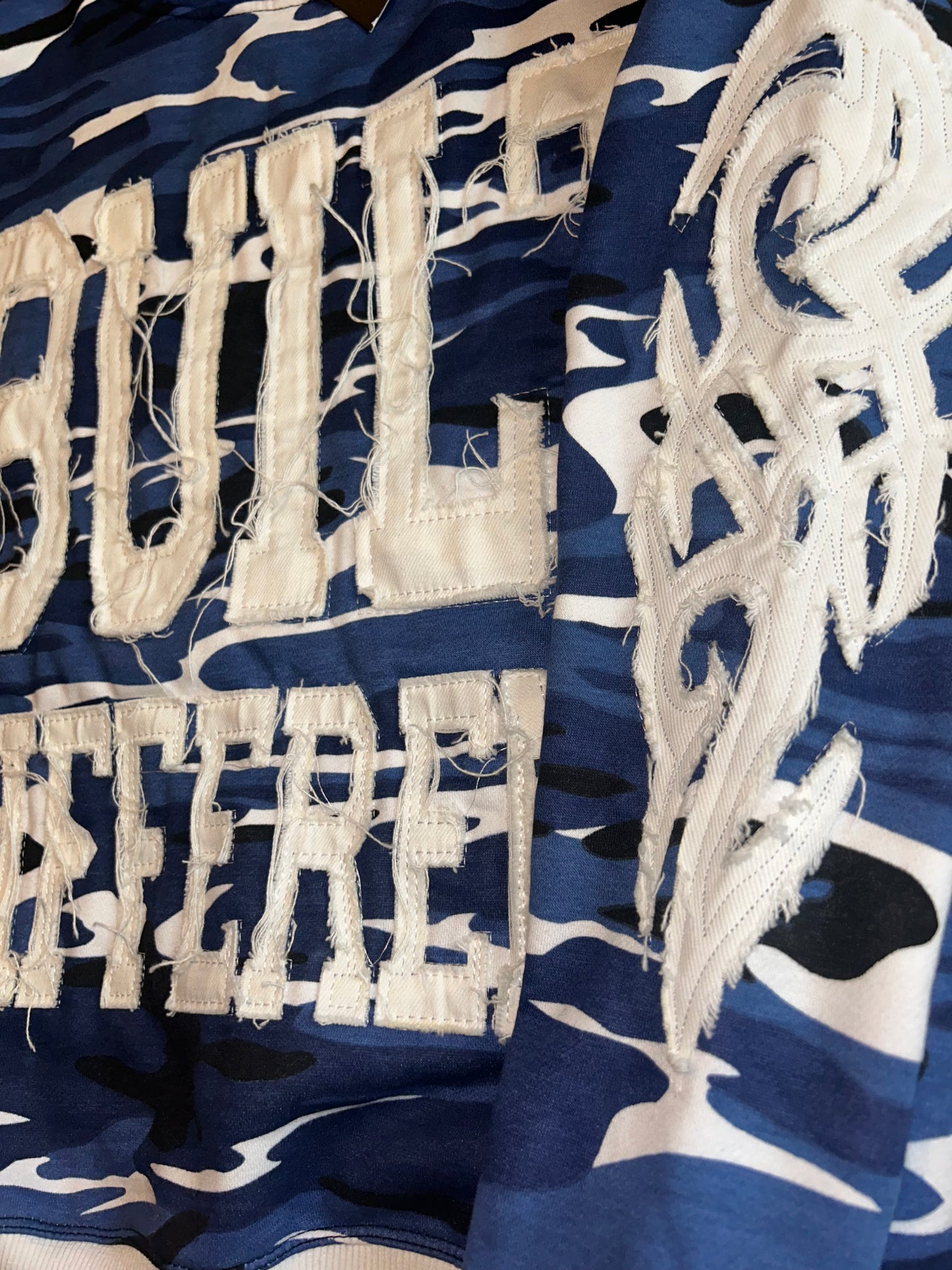 Limited Edition Built Different Heavyweight Hoodie - Blue/White Camo