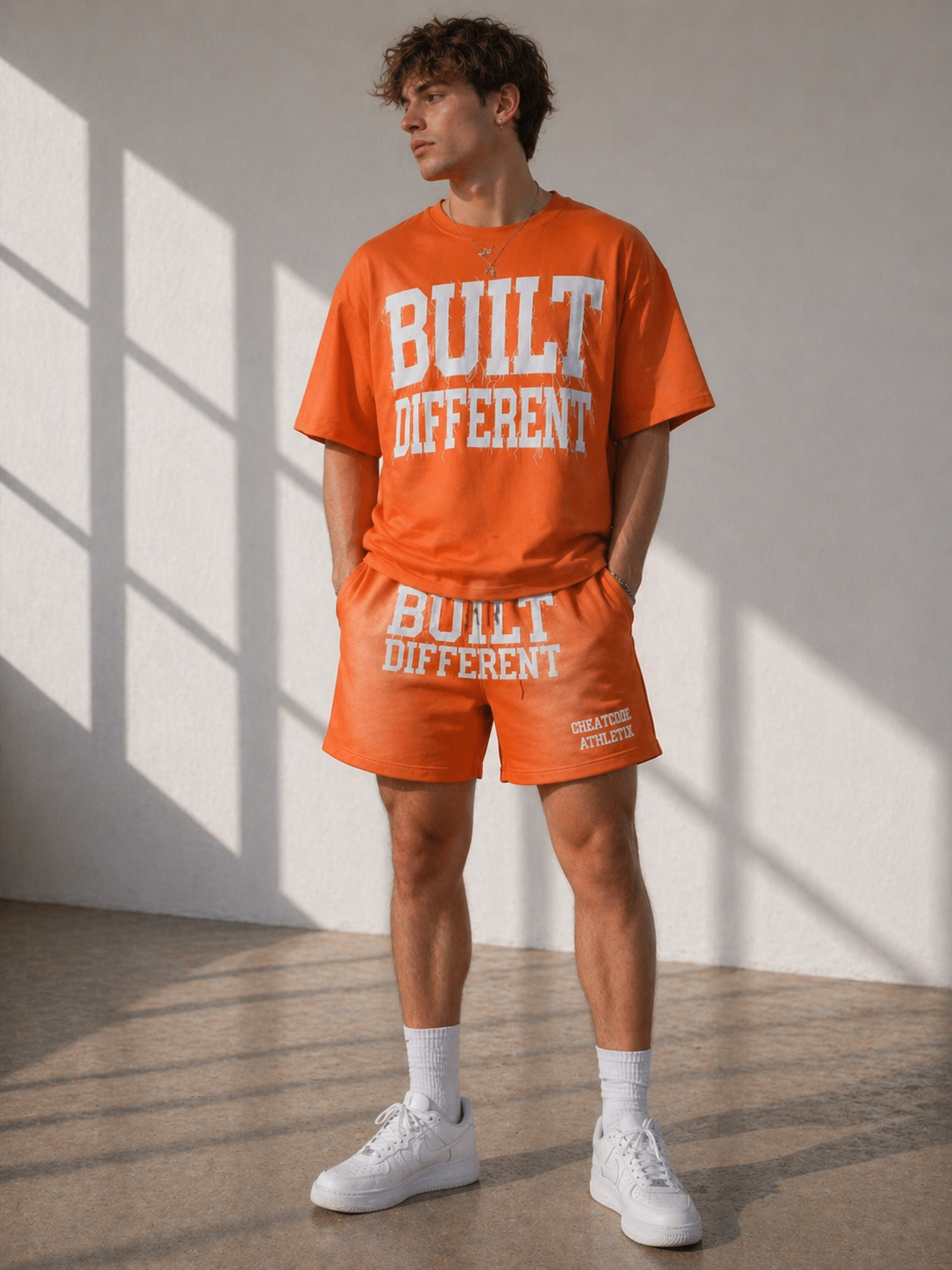 Orange 350 GSM Heavyweight Shorts