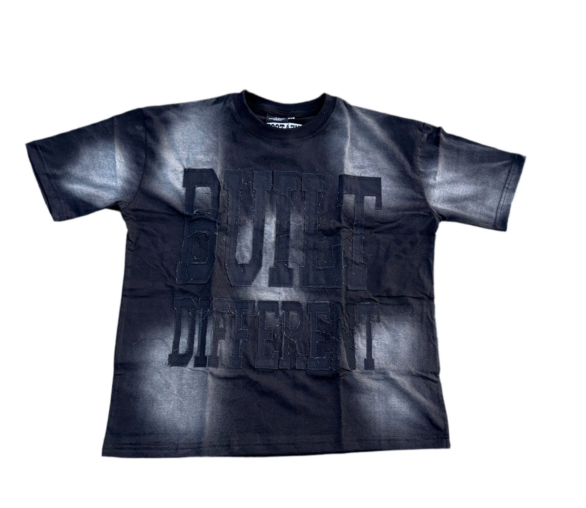 Blackout Acid Wash Shirt – Distressed Embroidered | Cheatcode Athletix