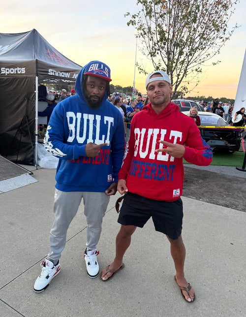 Built Different: Bloodline Mafia Edition Unisex Hoodie – 350 GSM Premium Cotton, Distressed Embroidery, Let’s Go Buffalo Patch