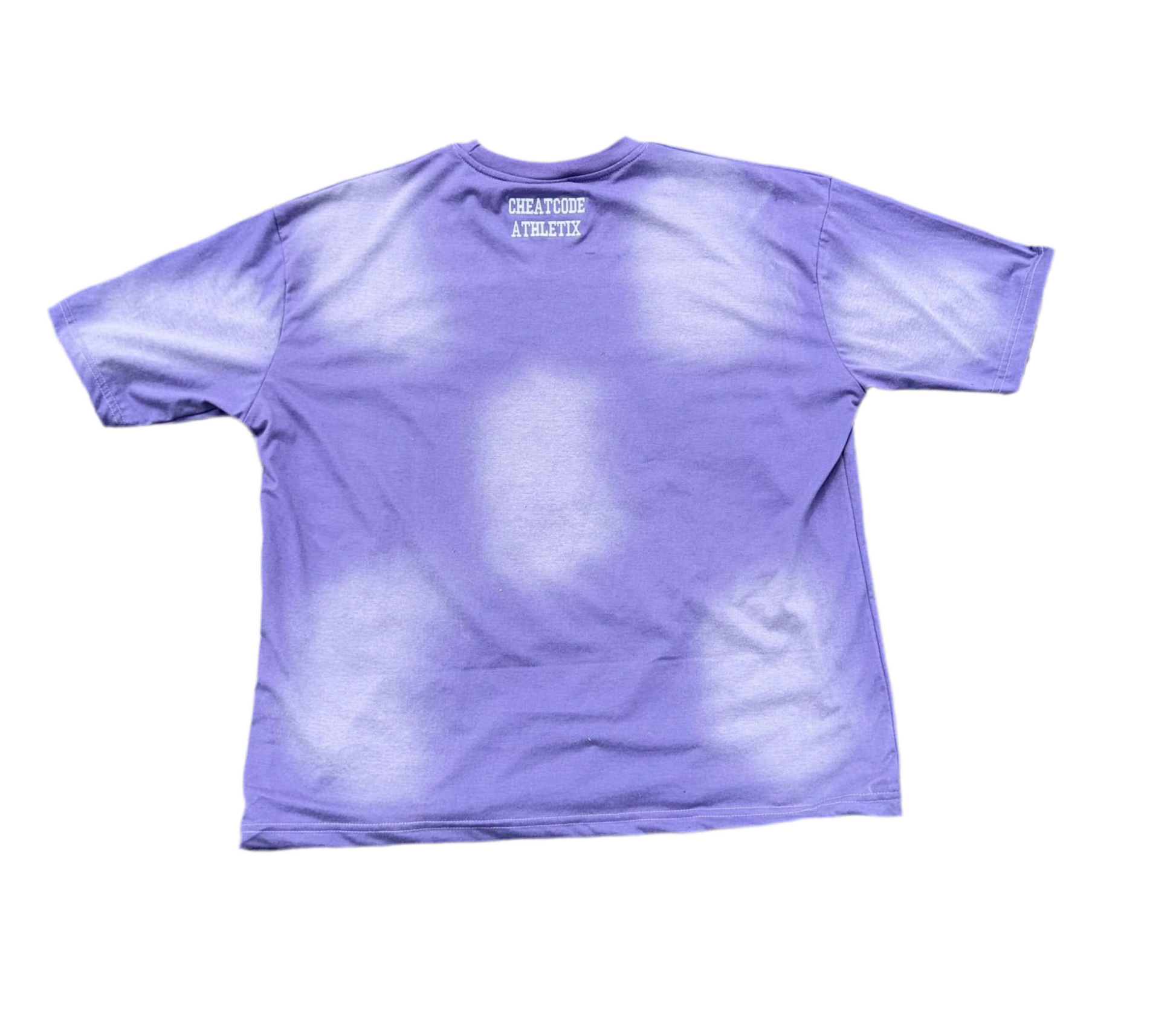 Brenda Purple Acid Wash Shirt – Distressed Embroidered | Cheatcode Athletix
