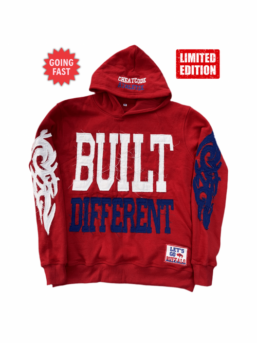 Built Different: Bloodline Mafia Edition Unisex Hoodie – 350 GSM Premium Cotton, Distressed Embroidery, Let’s Go Buffalo Patch *Preorder Ships Oct 8th*