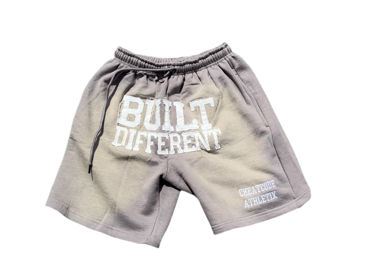 Smoke Acid Wash Shorts – Distressed Embroidered | Cheatcode Athletix