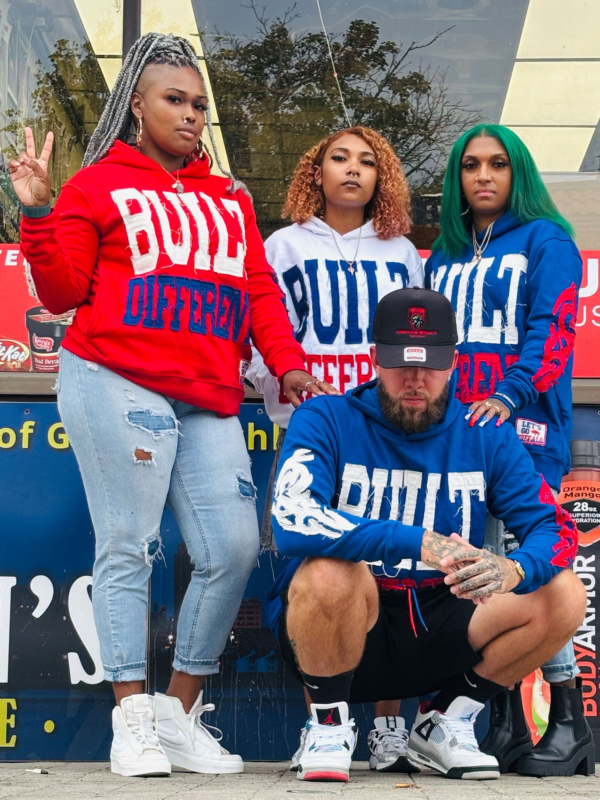 Built Different: Bloodline Mafia Edition Unisex Hoodie – 350 GSM Premium Cotton, Distressed Embroidery, Let’s Go Buffalo Patch