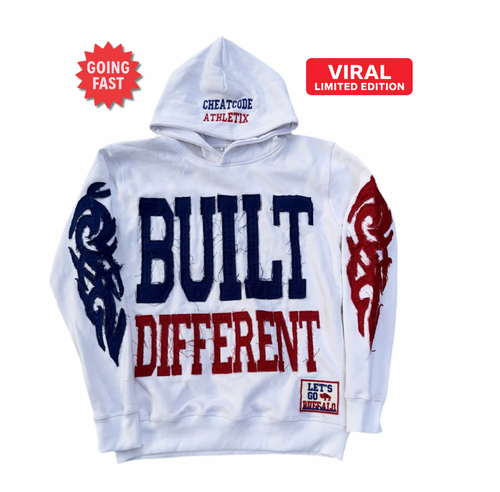 Built Different: Rivalries Edition Unisex Hoodie – 350 GSM Premium Cotton, Distressed Embroidery, Let’s Go Buffalo Patch *Preorder Ships Oct 8th*