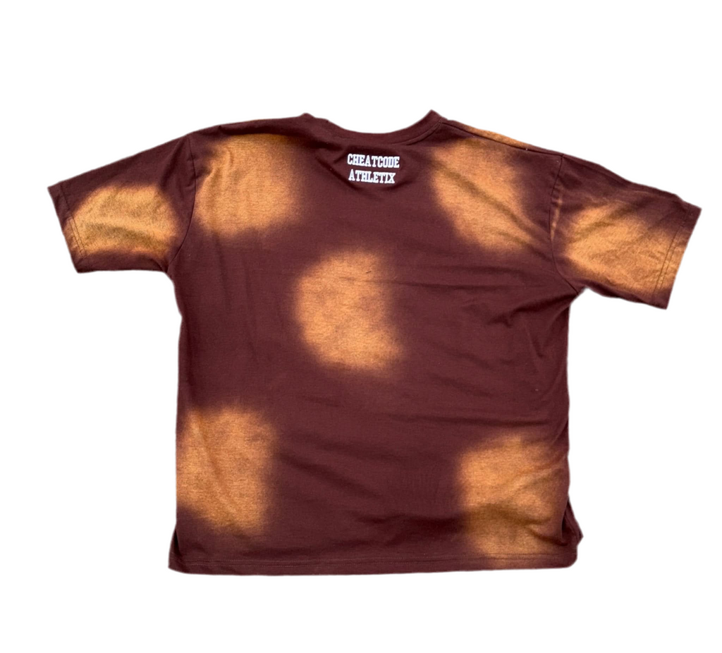 Earthtone Acid Wash Shirt – Distressed Embroidered | Cheatcode Athletix