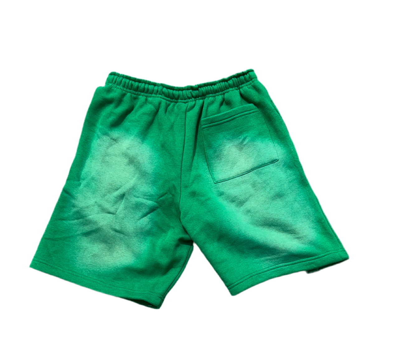 Green Acid Wash Shorts – Distressed Embroidered | Cheatcode Athletix