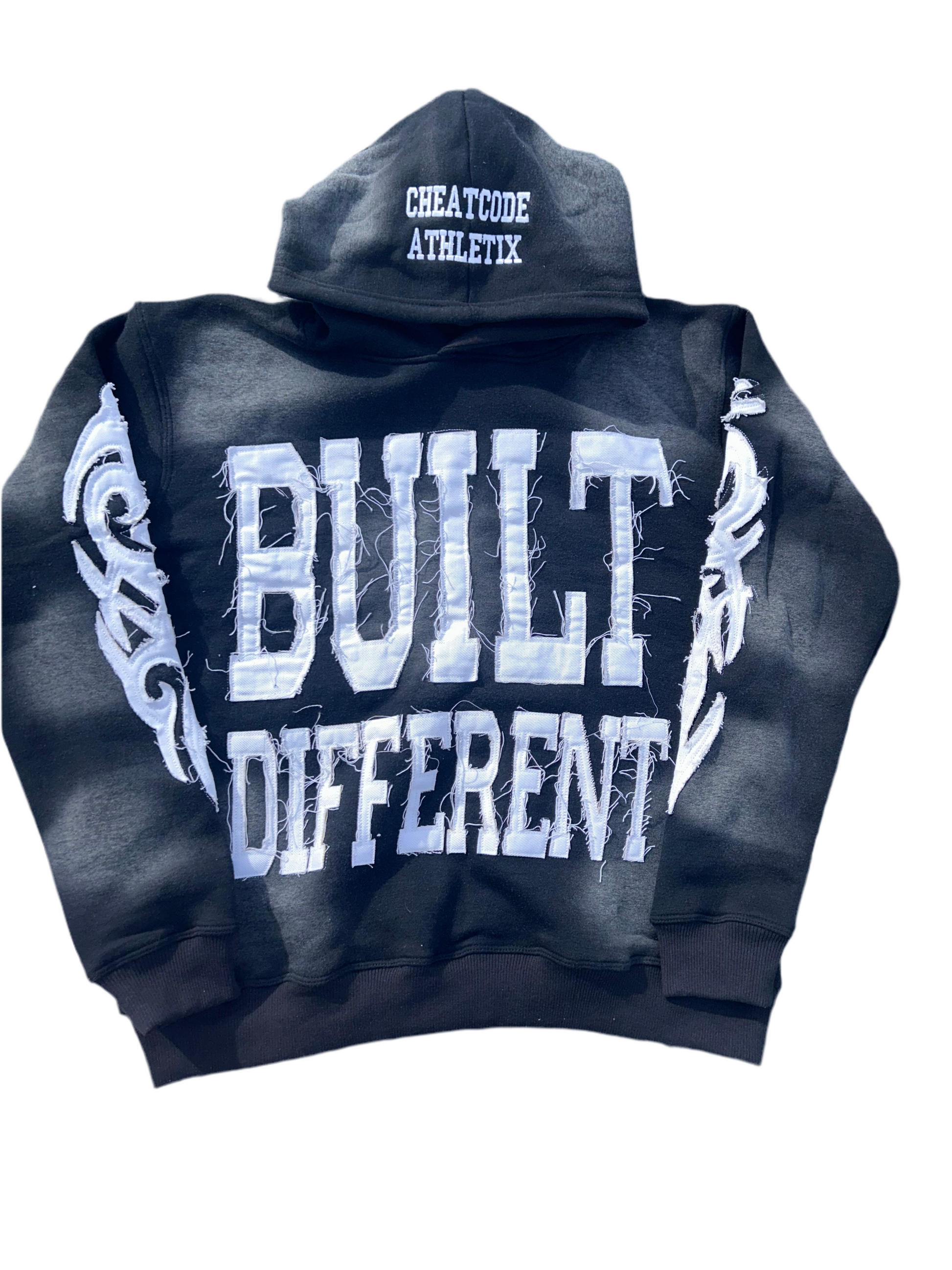 Oreo Hoodie – Distressed Embroidery | Cheatcode Athletix
