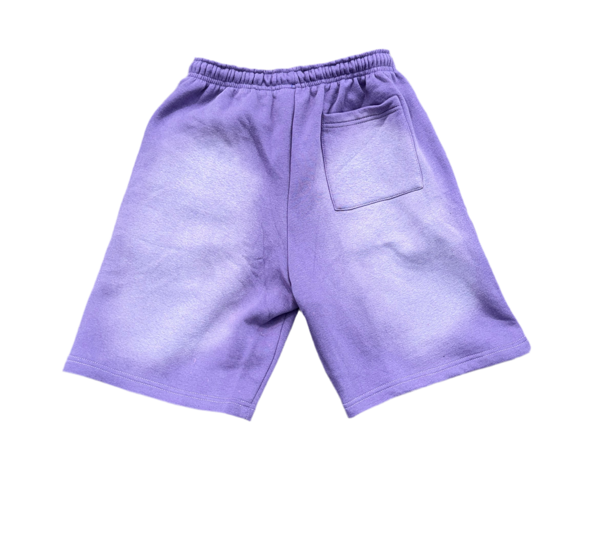 Brenda Purple Acid Wash Shorts – Distressed Embroidered | Cheatcode Athletix