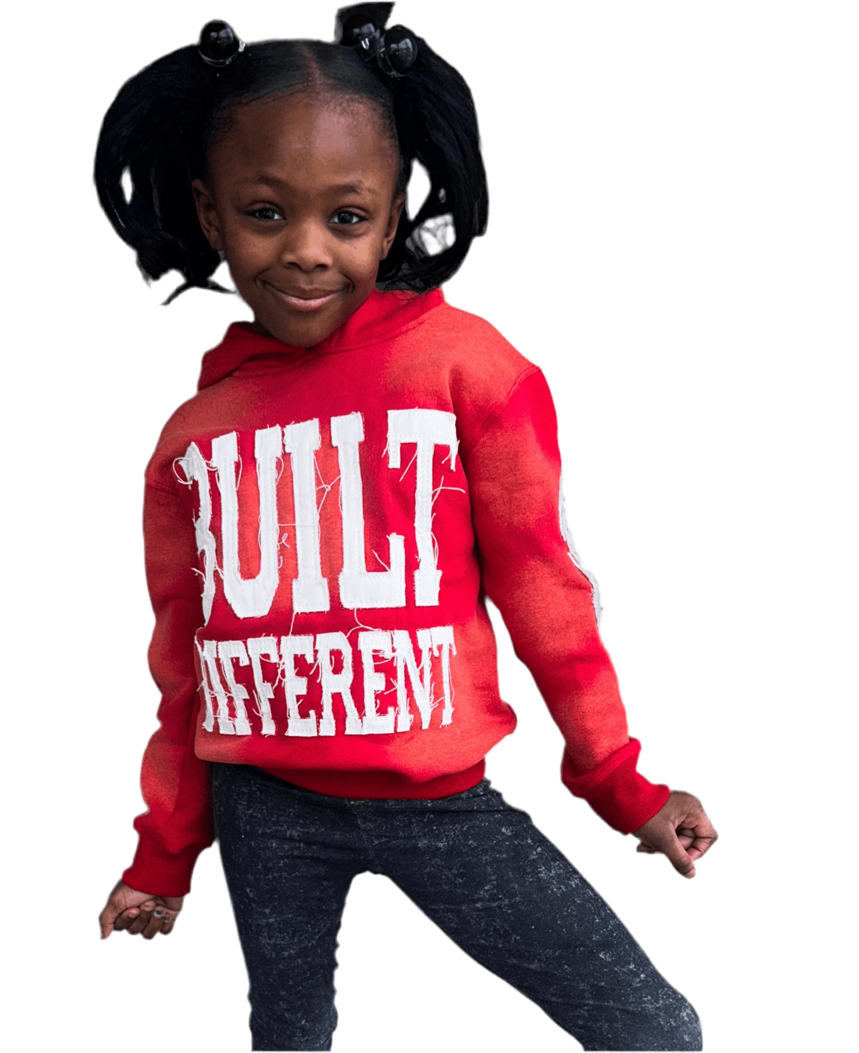 Kids Inferno Hoodie – Distressed Embroidery | Cheatcode Athletix