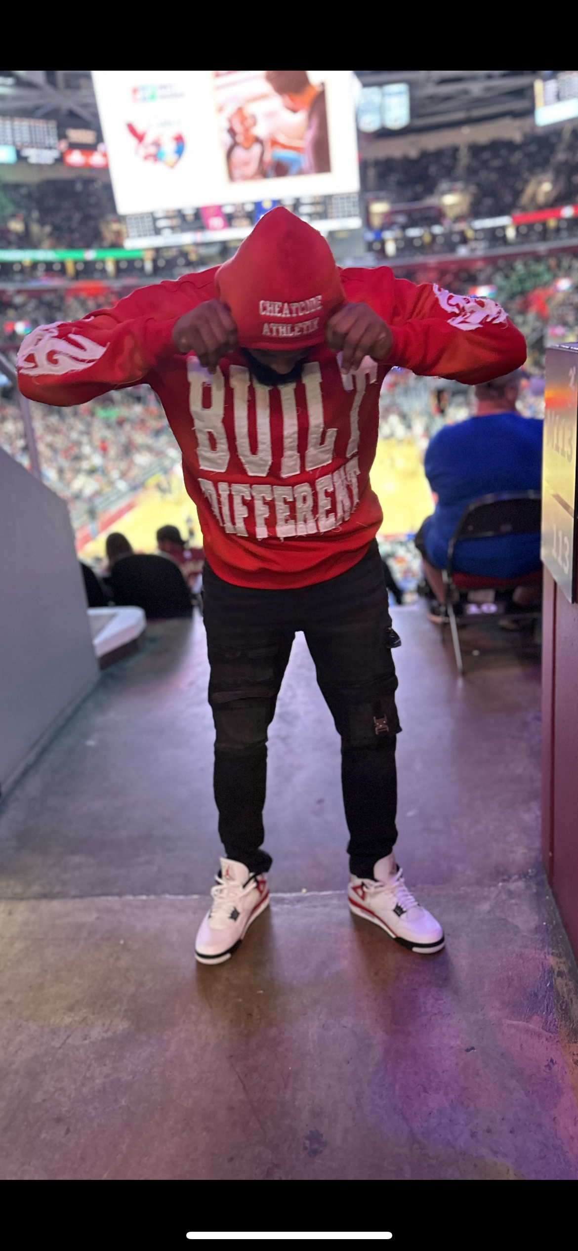 Built Different: Origin Edition Unisex Hoodie – 350 GSM Premium Cotton, Distressed Embroidery, Red Statement Piece