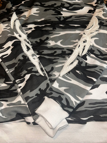 Limited Edition Built Different Heavyweight Hoodie - Black/White Camo