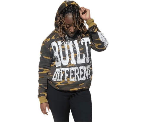 Army Camo Hoodie – Distressed Embroidery | Cheatcode Athletix