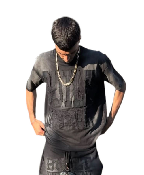 Blackout Acid Wash Shirt – Distressed Embroidered | Cheatcode Athletix