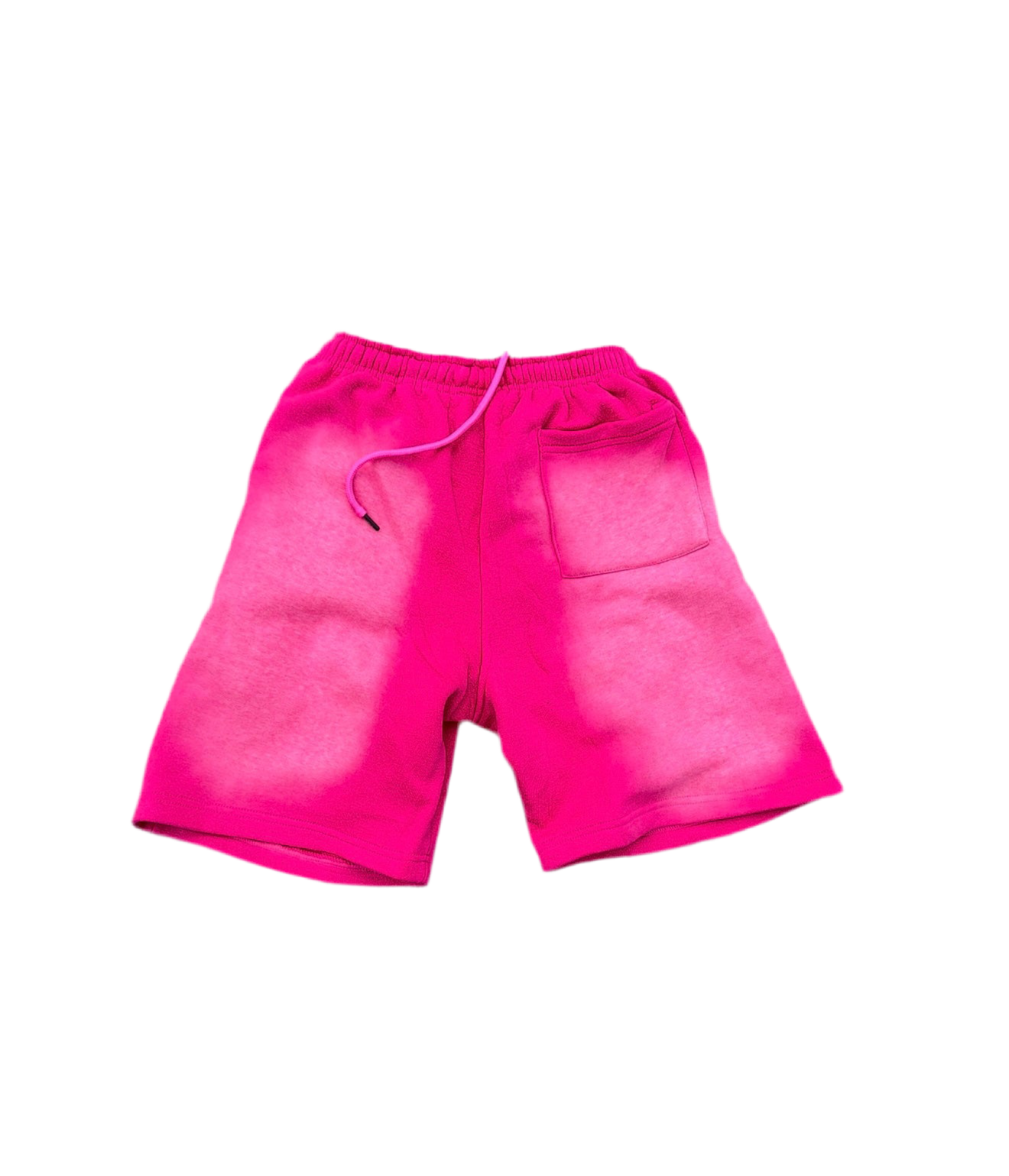 Pink Rose Acid Wash Shorts – Distressed Embroidered | Cheatcode Athletix