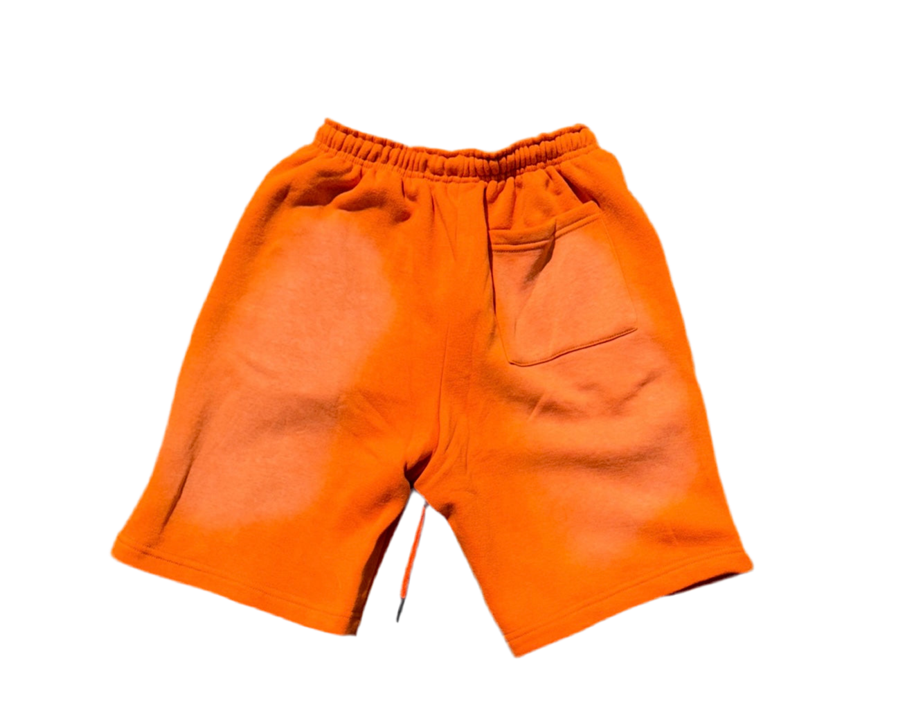 Orange Heat Acid Wash Shorts – Distressed Embroidered | Cheatcode Athletix