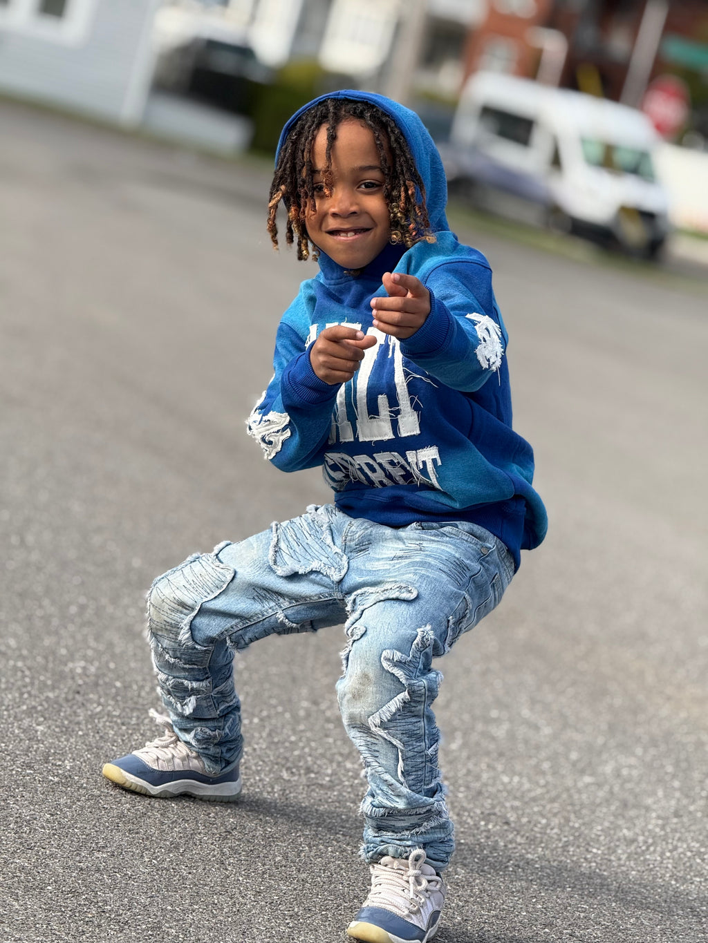 Kids Nipsey Hoodie – Distressed Embroidery | Cheatcode Athletix