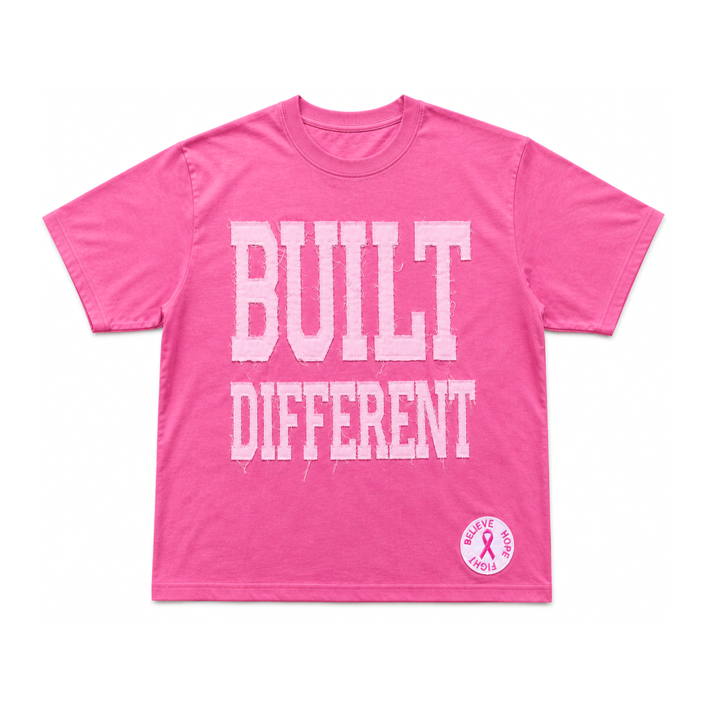 Pink Legacy Shirt – Believe Hope Fight 250 GSM Relaxed Heavyweight Tee