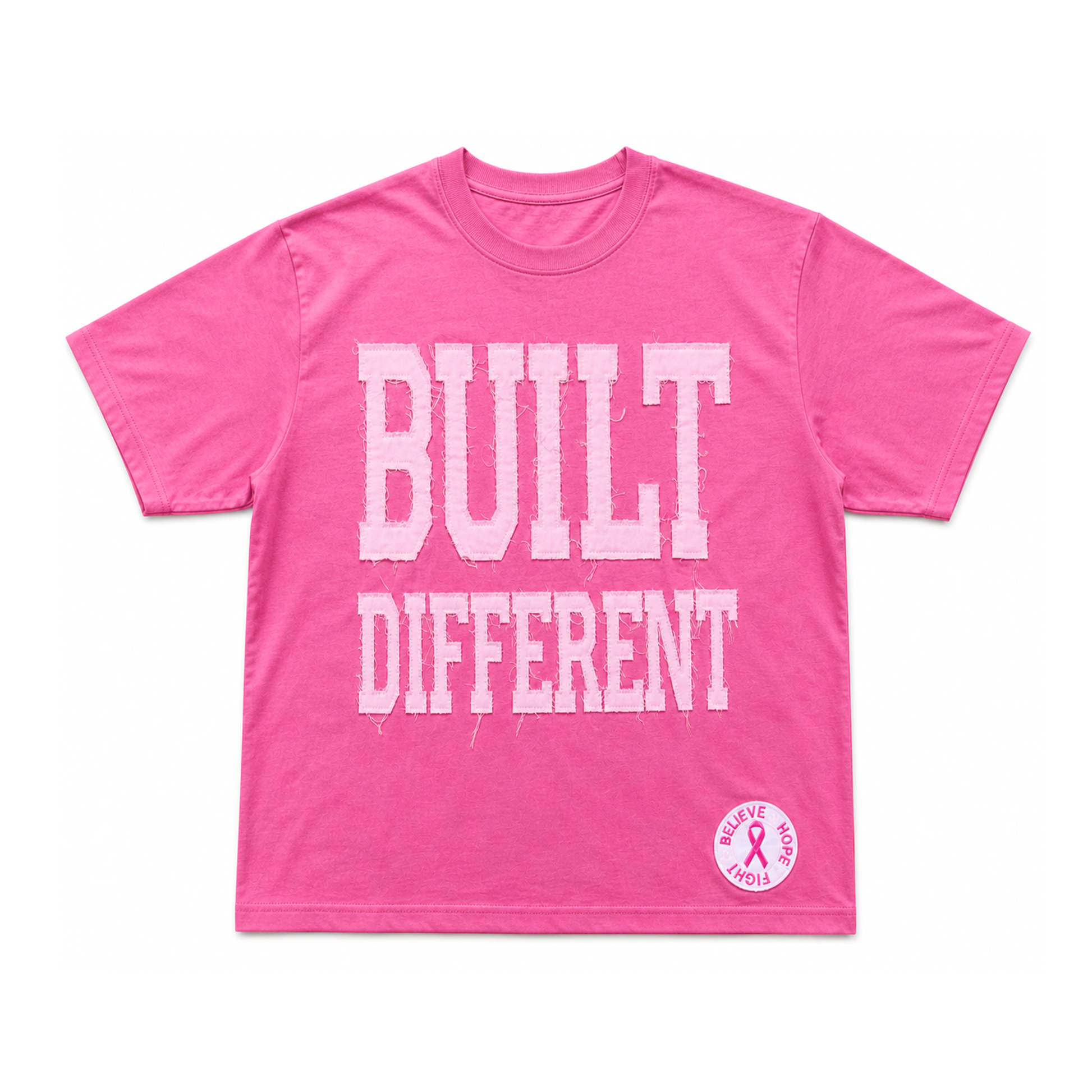 Pink Legacy Shirt – Believe Hope Fight 250 GSM Relaxed Heavyweight Tee