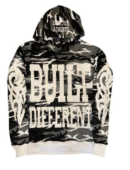 Limited Edition Built Different Heavyweight Hoodie - Black/White Camo