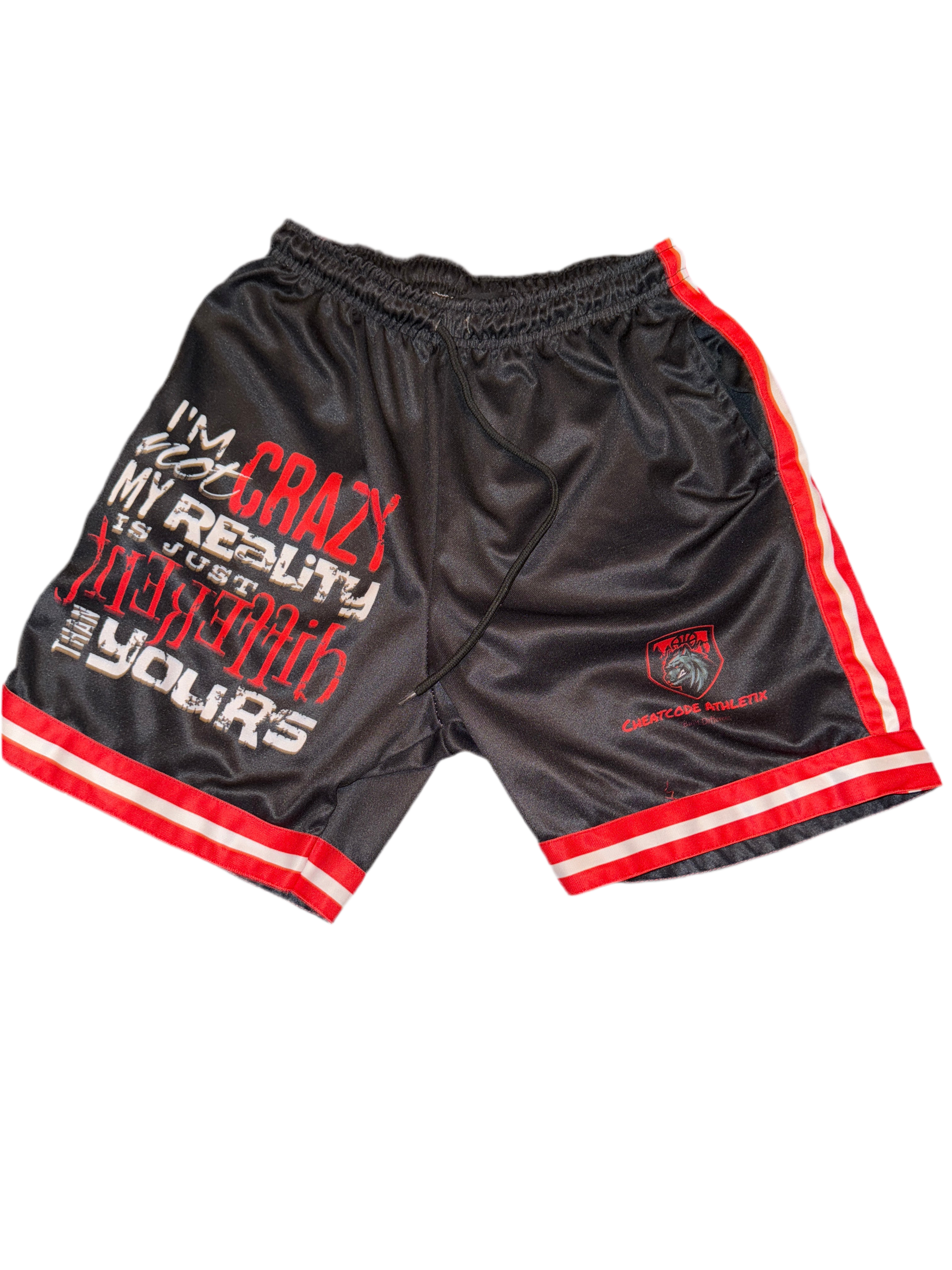 Red Cheatcode Athletix Basketball Shorts – Lightweight Polyester