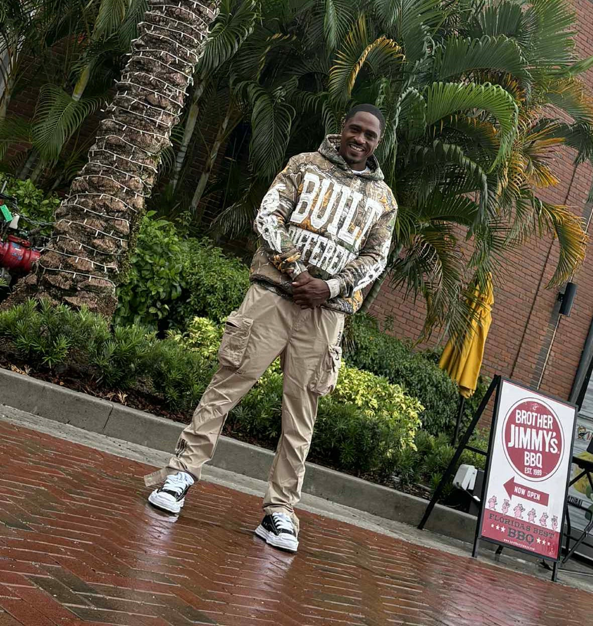 Built Different: Leaf Camo Edition Unisex Hoodie – 350 GSM Premium Cotton, Distressed Embroidery, Rugged Outdoor Design