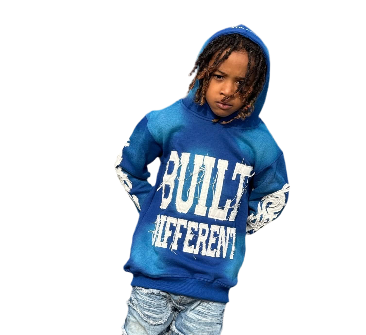 Kids Nipsey Hoodie – Distressed Embroidery | Cheatcode Athletix