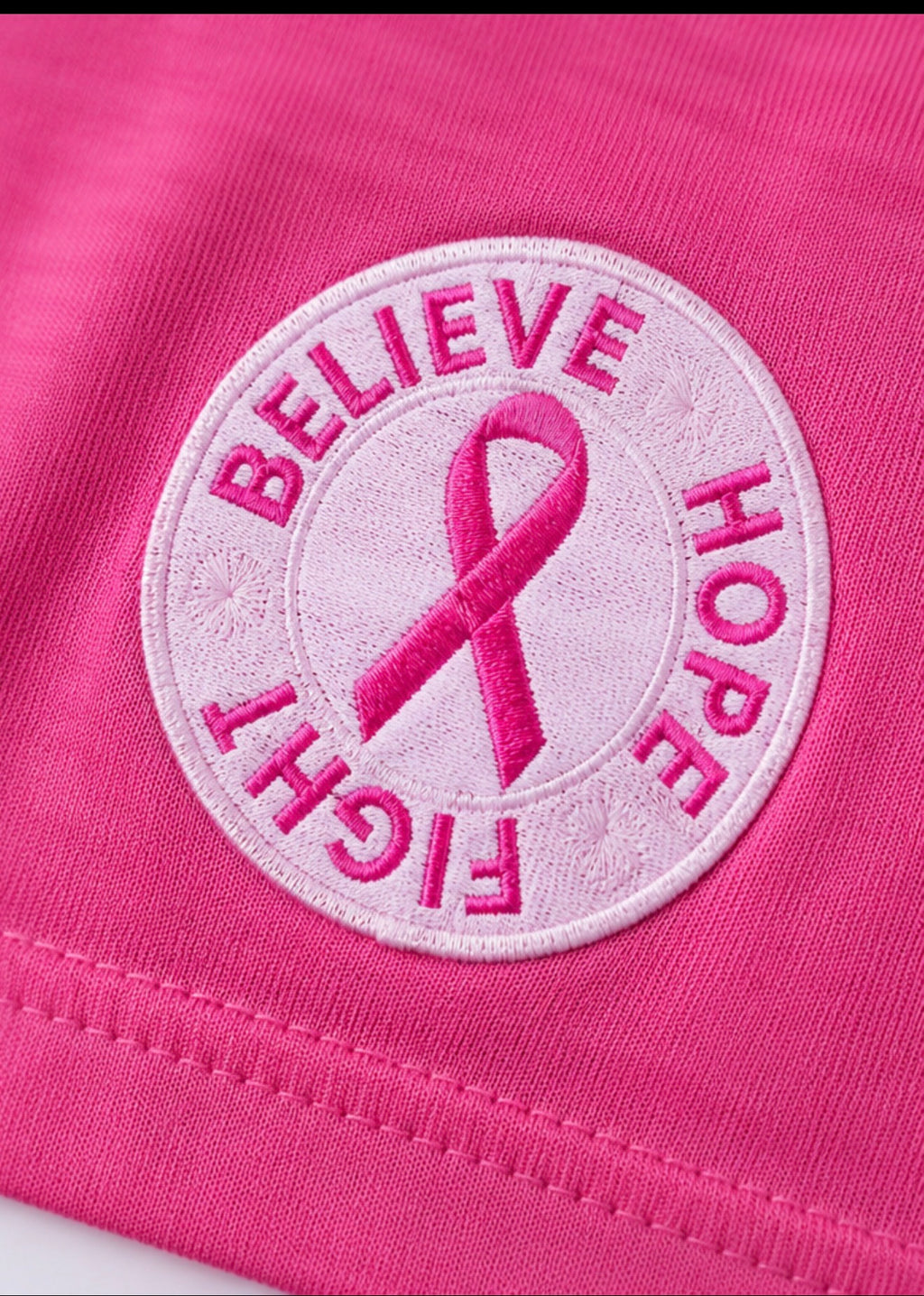 Pink Legacy Shirt – Believe Hope Fight 250 GSM Relaxed Heavyweight Tee
