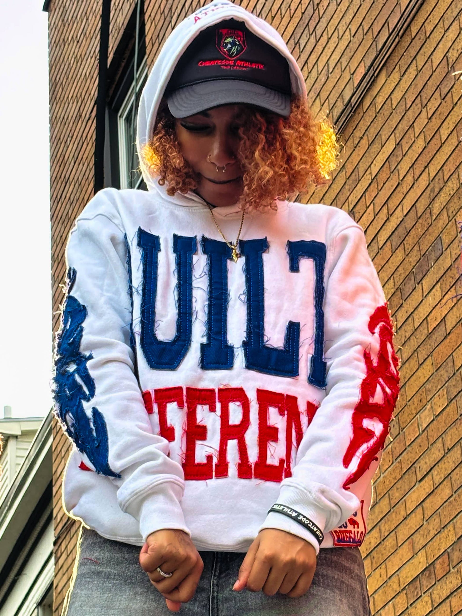Built Different: Mafia Edition Unisex Hoodie – 350 GSM Premium Cotton, Distressed Embroidery, Let’s Go Buffalo Patch