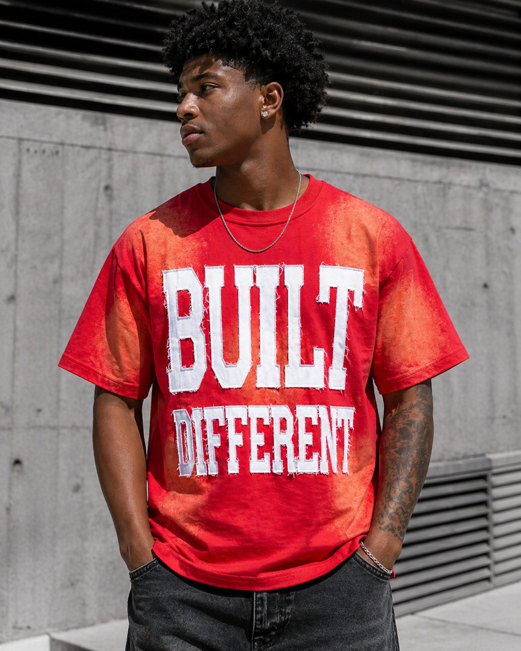 Inferno Red 250 GSM Relaxed Heavyweight Tee
