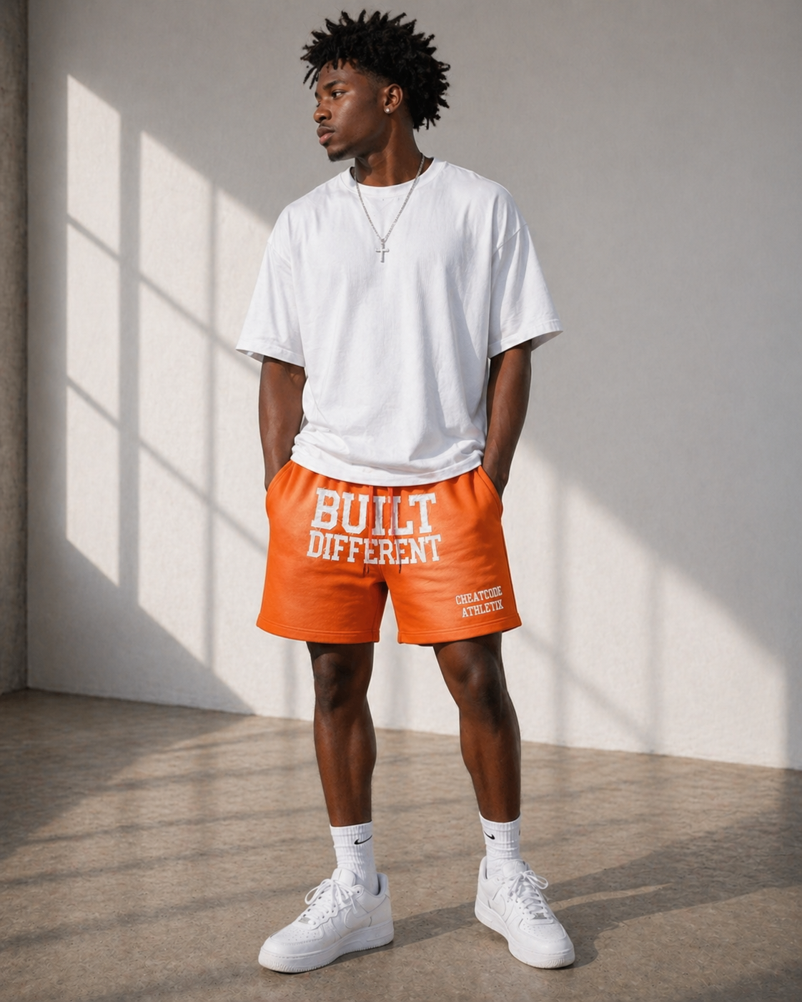 Orange 350 GSM Heavyweight Shorts