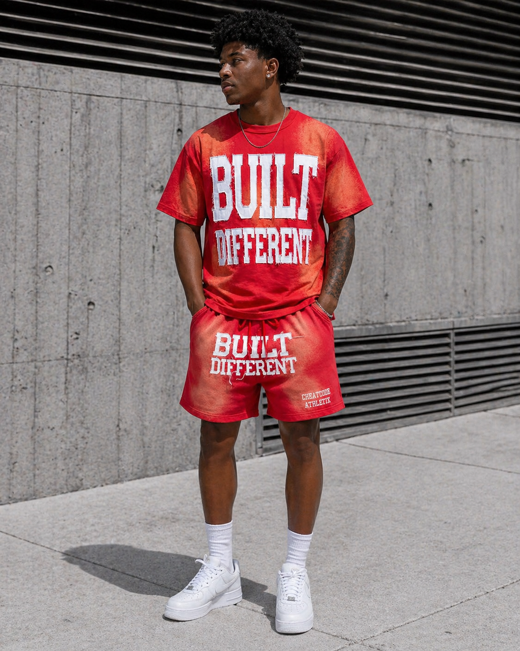 Inferno Red 250 GSM Relaxed Heavyweight Tee