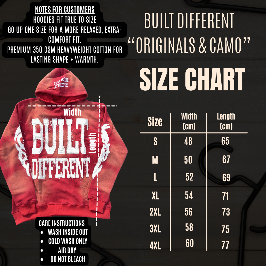 Built Different: Oreo Edition Unisex Hoodie – 350 GSM Premium Cotton, Distressed Embroidery, Black Statement Piece