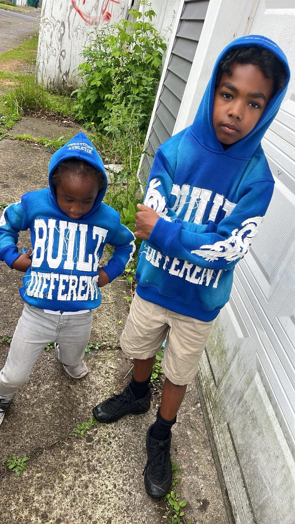 Kids Nipsey Hoodie – Distressed Embroidery | Cheatcode Athletix