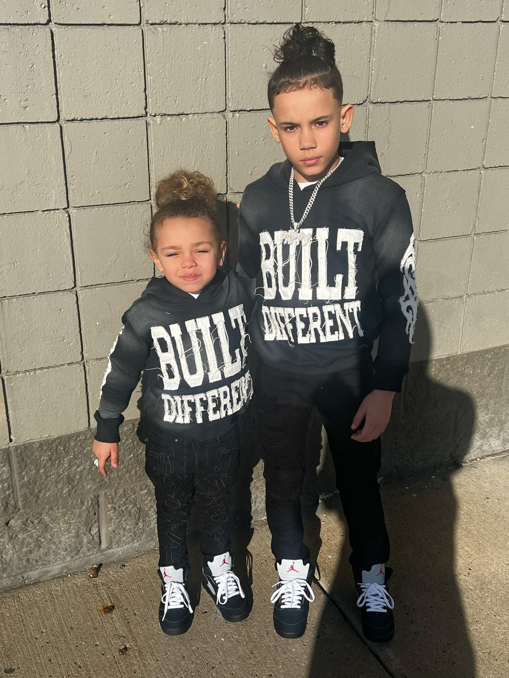 Kids Oreo Hoodie – Distressed Embroidery | Cheatcode Athletix