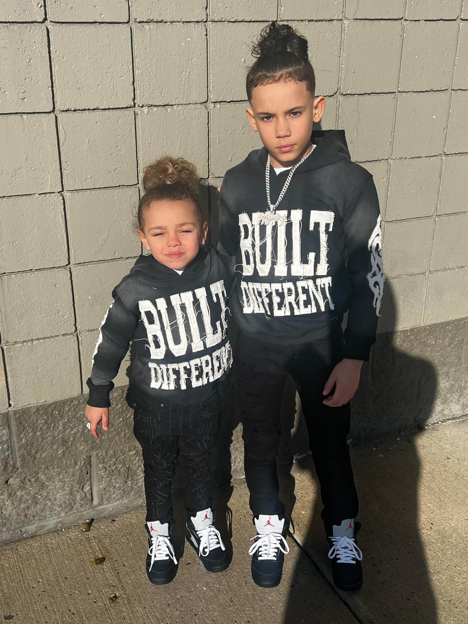 Kids Oreo Hoodie – Distressed Embroidery | Cheatcode Athletix