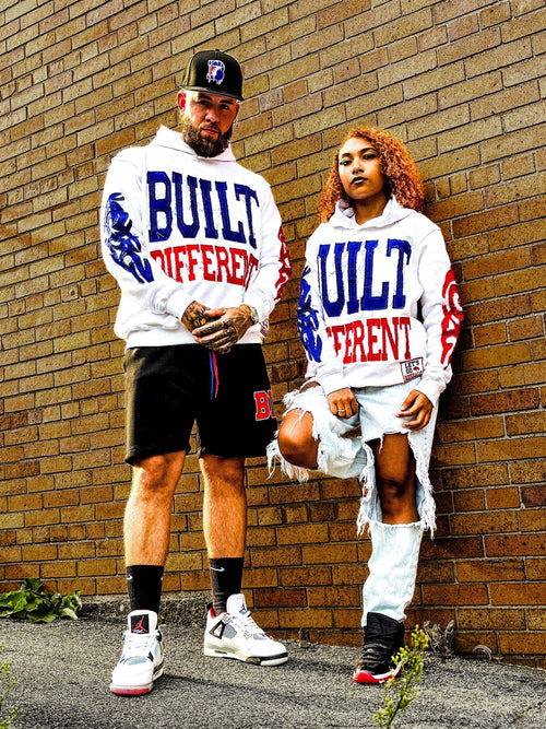 Built Different: Rivalries Edition Unisex Hoodie – 350 GSM Premium Cotton, Distressed Embroidery, Let’s Go Buffalo Patch *Preorder Ships Oct 8th*