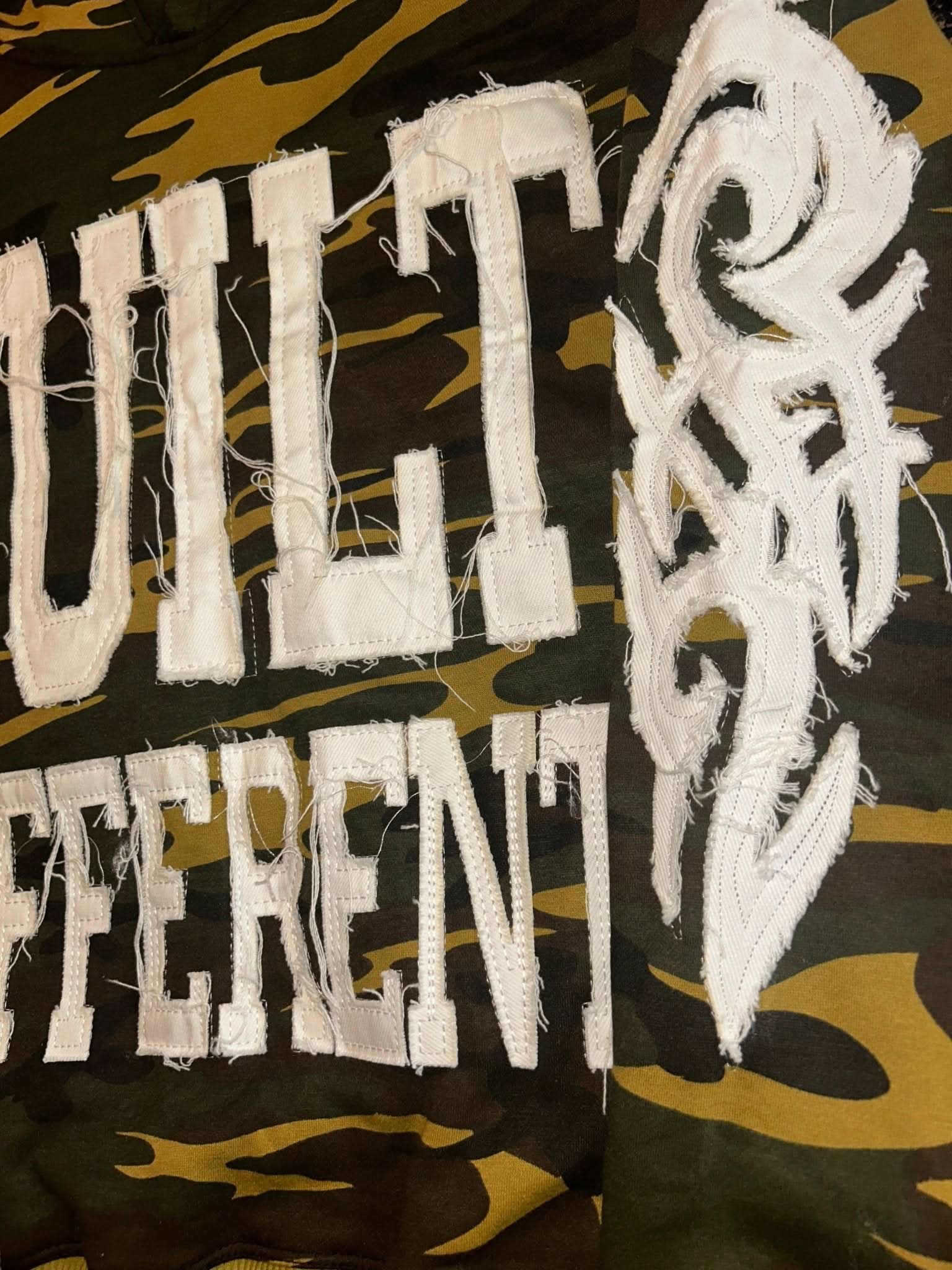 Army Camo Built Different Hoodie - Cheatcode Athletix