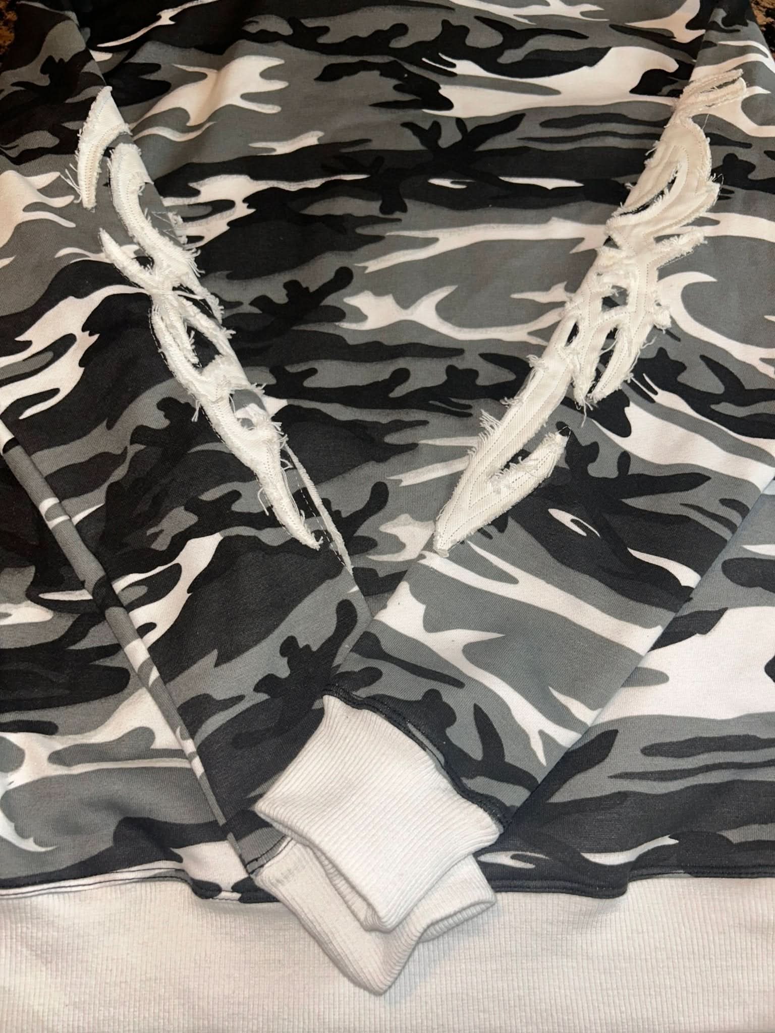 Black Camo Built Different Hoodie - Cheatcode Athletix