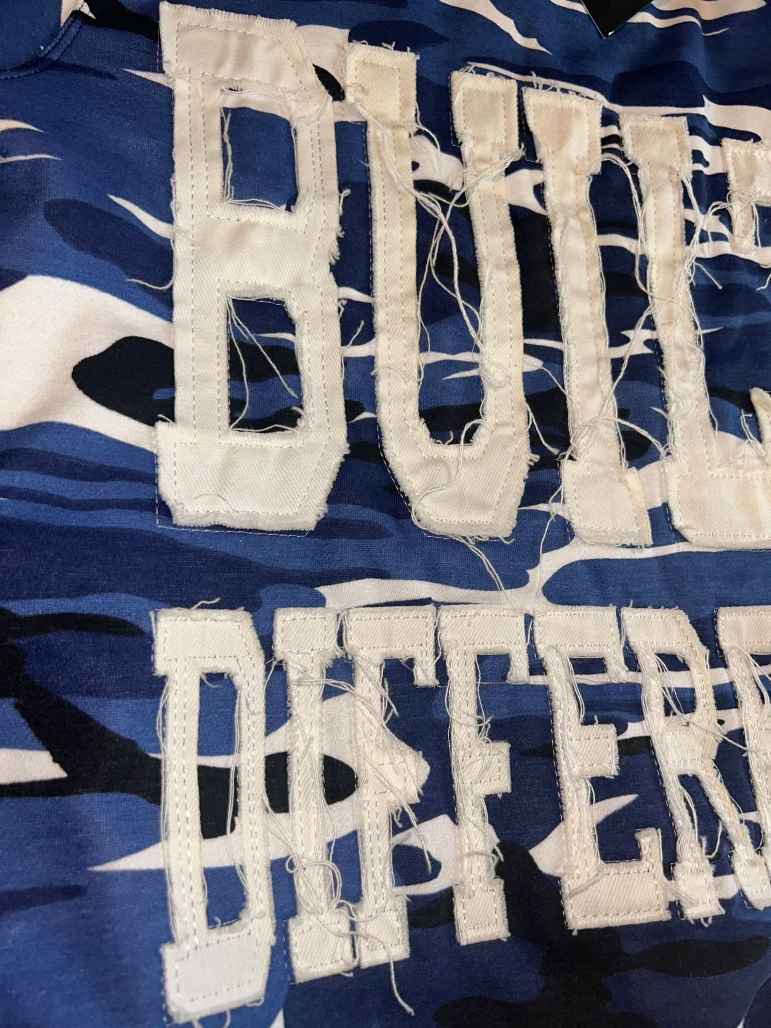Blue Camo Built Different Hoodie - Cheatcode Athletix