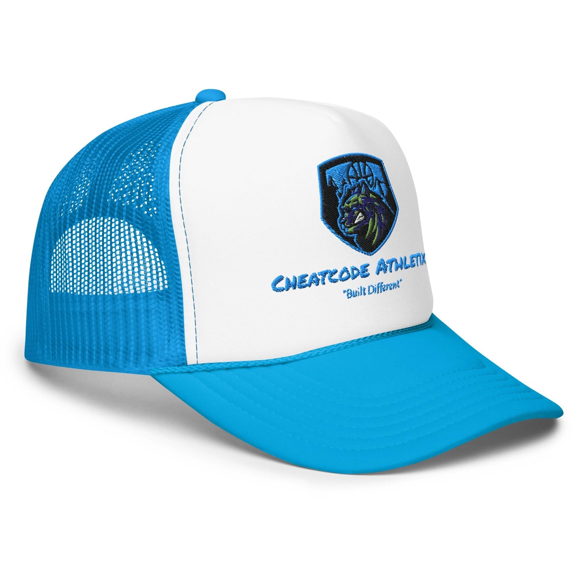 Built Different a Logo Trucker Hat - Cheatcode Athletix