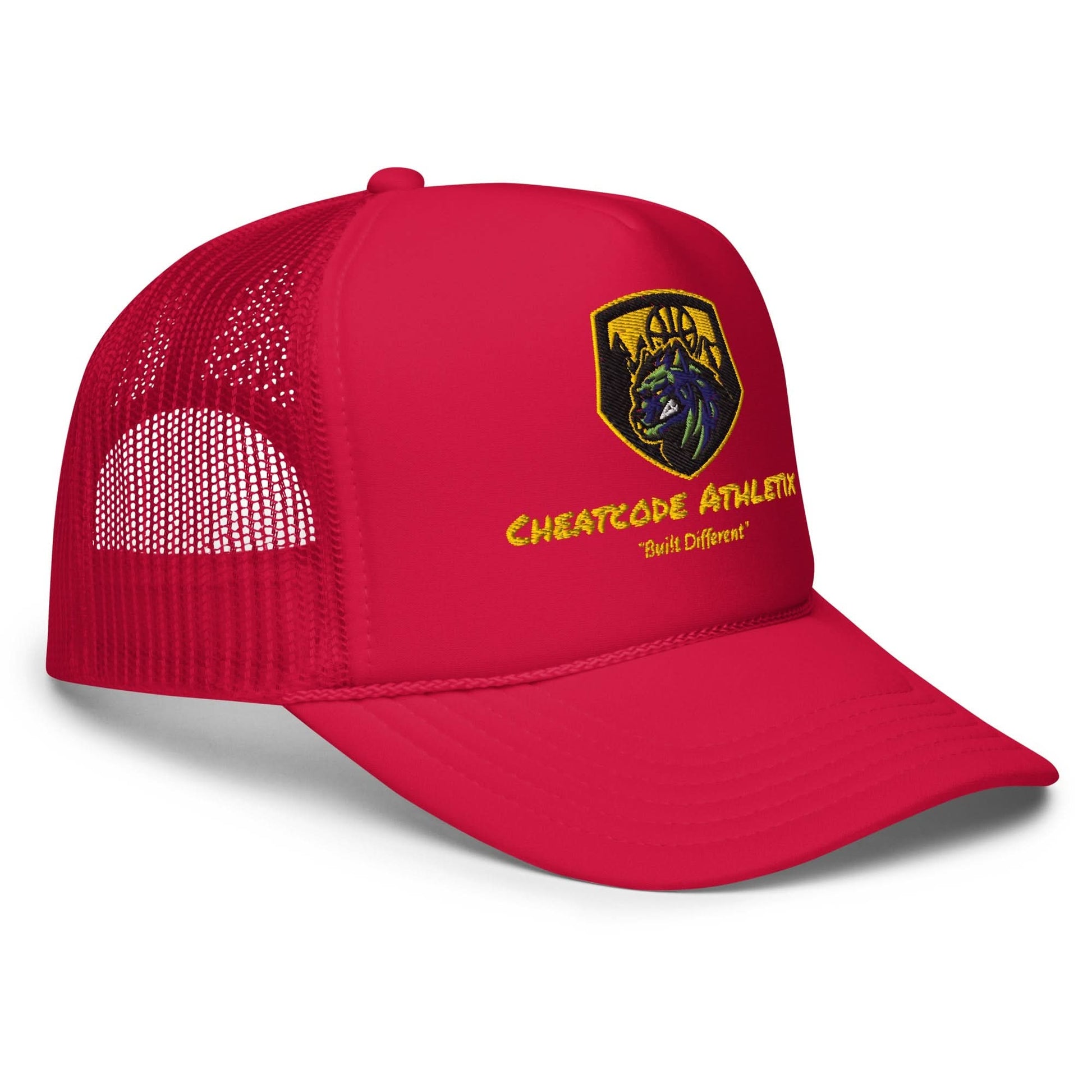Built Different Logo Trucker Hat - Cheatcode Athletix